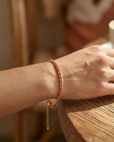 HGDEER 14k Gold Plated Red String Bracelet for Women Teen Girls, Lucky Handwoven Rope Protection Red Jewelry Gifts in Saudi Arabia