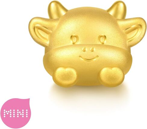 CHOW SANG SANG 999 Gold Charme Cute Adorable Mini Chinese Zodiac Ox Charm Bracelet for Women & Men 17cm 95960C in Saudi Arabia