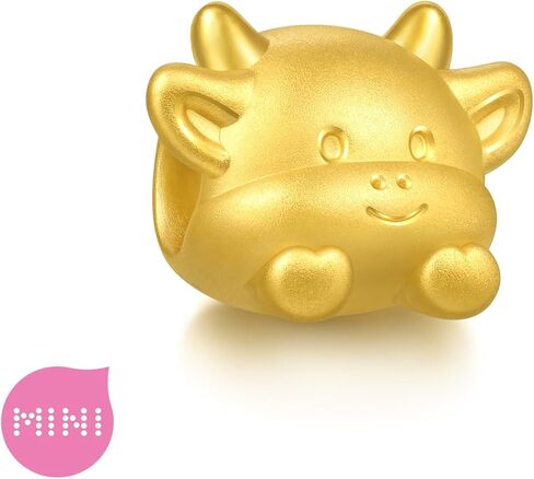 CHOW SANG SANG 999 Gold Charme Cute Adorable Mini Chinese Zodiac Ox Charm Bracelet for Women & Men 17cm 95960C in Saudi Arabia
