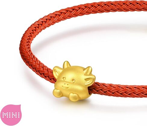CHOW SANG SANG 999 Gold Charme Cute Adorable Mini Chinese Zodiac Ox Charm Bracelet for Women & Men 17cm 95960C in Saudi Arabia