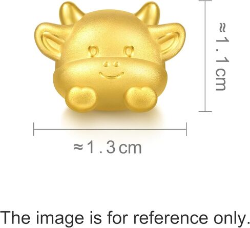 CHOW SANG SANG 999 Gold Charme Cute Adorable Mini Chinese Zodiac Ox Charm Bracelet for Women & Men 17cm 95960C in Saudi Arabia