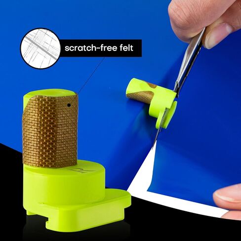 NEWISHTOOL Wrap Tool Cutting Spacer for Film Cut, 1 Pair Left/Right Hand Guide Trimming Edge Freehand Cutting Tool with 2mm/7mm Two Distance Cuts, Built-in Blade Magnet and Scratch-Free PTFE Felt in Saudi Arabia