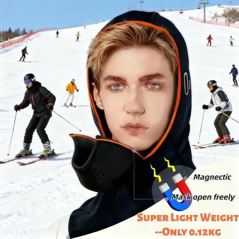 Magnetic Balaclava Ski Mask for Men/Women Windproof Face Cover Fleece Milk Silk Headgear for Snowboard Winter Motorcycle in Saudi Arabia
