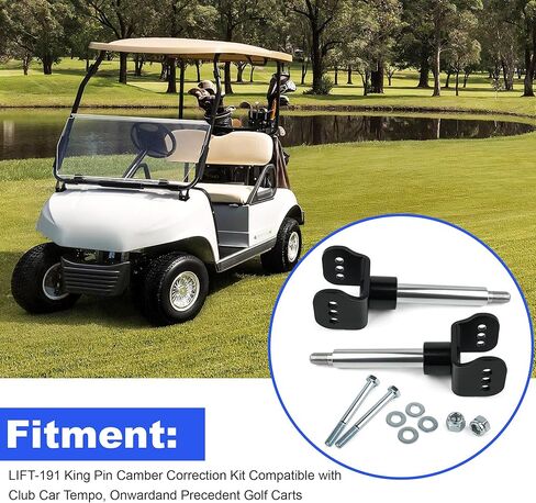 مجموعة تصحيح LIFT-191 King Pin Camber المتوافقة مع Club Car Tempo وOnwardand Precedent عربات الجولف in Kuwait
