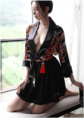 Women's Japanese Kimono Sexy Traditional Robe Lingerie Yukata Ladies Costumes Pajamas in Saudi Arabia