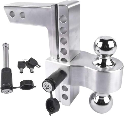 Adjustable Trailer Hitch Fits 2 Inch Receiver Only 8 Inch Drop Rise Aluminum Drop Hitch 12500 LBS in Saudi Arabia
