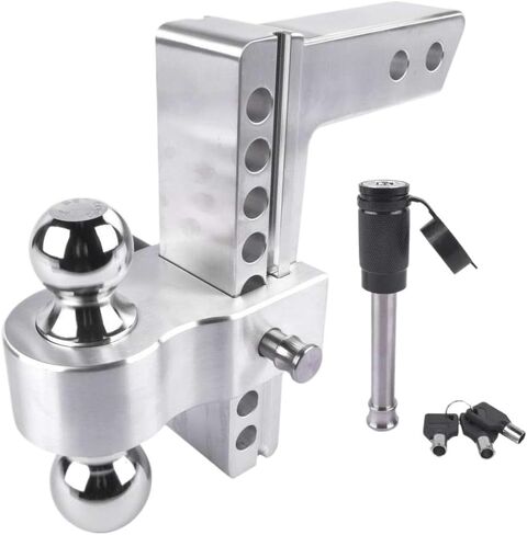 Adjustable Trailer Hitch Fits 2 Inch Receiver Only 8 Inch Drop Rise Aluminum Drop Hitch 12500 LBS in Saudi Arabia