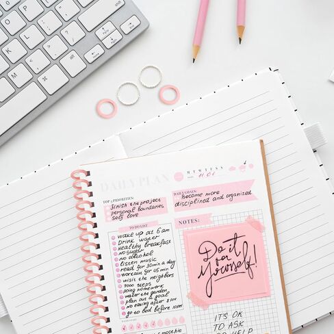 30 حزمة من حلقات الربط البلاستيكية، آلية تجليد الأوراق السائبة ذات 30 فتحة من أجل مشط الكمبيوتر المحمول DIY والأشواك المربوطة والمشروعات اليدوية، متينة وخفيفة الوزن in Kuwait