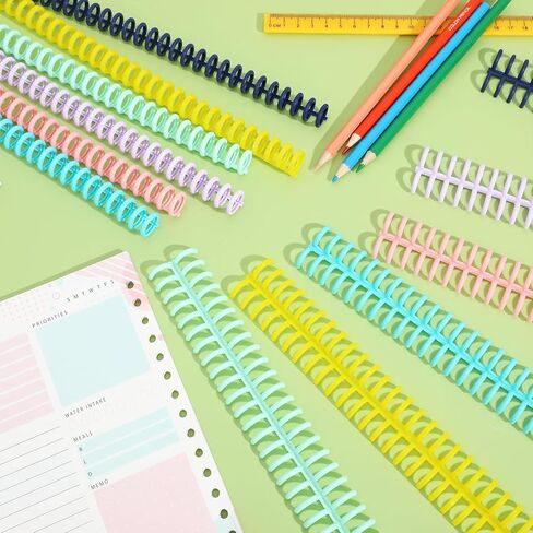 30 حزمة من حلقات الربط البلاستيكية، آلية تجليد الأوراق السائبة ذات 30 فتحة من أجل مشط الكمبيوتر المحمول DIY والأشواك المربوطة والمشروعات اليدوية، متينة وخفيفة الوزن in Kuwait