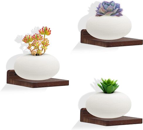 Small Floating Shelf,5x5 Inch Dark Walnut,Set of 3 Small Wall Shelves for Bedroom Living Room Bathroom Kitchen Decor in Saudi Arabia