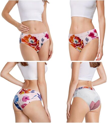 Women’s Printed Cycling Underwear with 4D Foam+Gel Padding – Lightweight, Stretch, Odor Control, Sit-Bone Relief for Cycling & Spin(p002,l) in Saudi Arabia