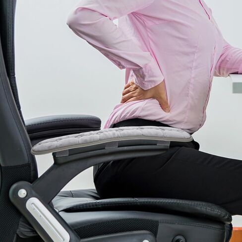 منصات مسند ذراعي كرسي المكتب ، أغطية راحة ذراع ناعمة مريحة ، كرسي كمبيوتر قابل للإزالة لكوع ألعاب كمبيوتر كرسي متحرك مناسب لمكتب منزل ، رمادي in Kuwait