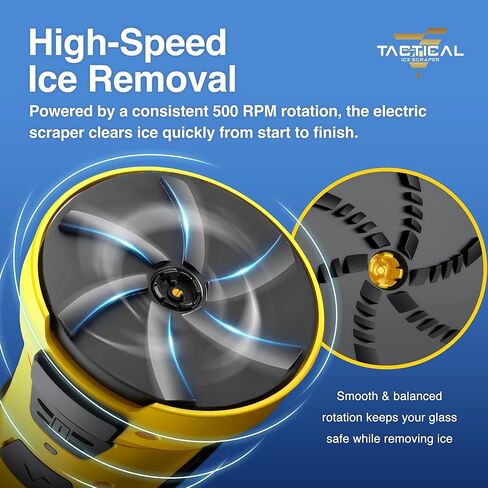 Tactical Ice Scraper Electric Ice Scrapers for Car Windshield with Motorized Rotating Disc Rechargeable Cordless Scratch Free Best Ice Scrapper and Car Snow Remover Tool for Winter Driving in Saudi Arabia