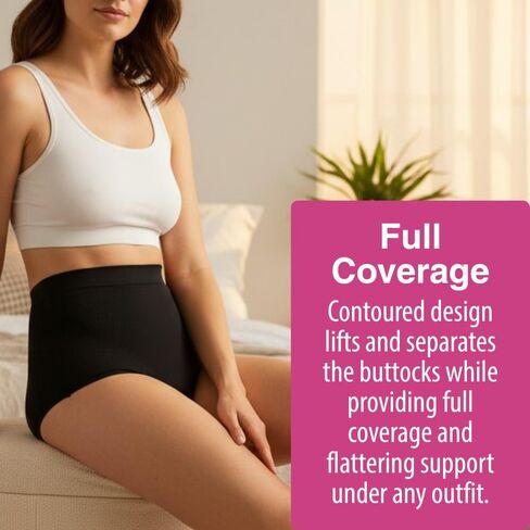 Slim Panties 360° by Genie, High Waist Tummy Control Shapewear for Women, Seamless Compression Underwear, Body Shapers 3-Pack in Saudi Arabia