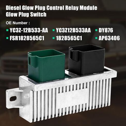 1828565C1 Diesel Glow Plug Relay Glow Plug Control Module Controller Compatible with Ford F250/F350/F450 E350/E450/E550 Super Duty 1999-2010, 6.0L 7.3L 6.4L YC3Z12B533AA DY-876 in Saudi Arabia
