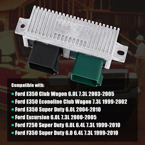 1828565C1 Diesel Glow Plug Relay Glow Plug Control Module Controller Compatible with Ford F250/F350/F450 E350/E450/E550 Super Duty 1999-2010, 6.0L 7.3L 6.4L YC3Z12B533AA DY-876 in Saudi Arabia