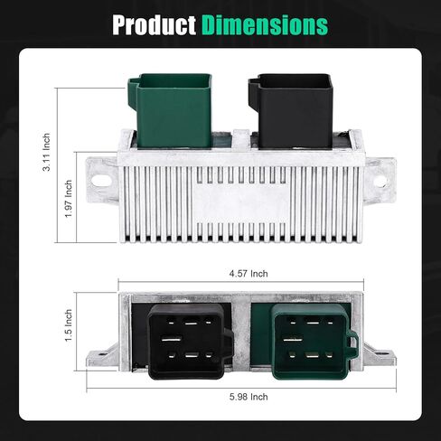 1828565C1 Diesel Glow Plug Relay Glow Plug Control Module Controller Compatible with Ford F250/F350/F450 E350/E450/E550 Super Duty 1999-2010, 6.0L 7.3L 6.4L YC3Z12B533AA DY-876 in Saudi Arabia