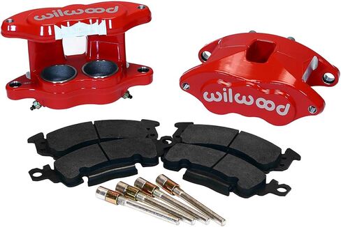 مجموعة ترقية Wilwood 140-11290-R Front D52 Red 2-Piston Caliper لسيارات 1968-1996 GM وJeep مع دوار OE 1.19 بوصة - 1.28 بوصة in Kuwait