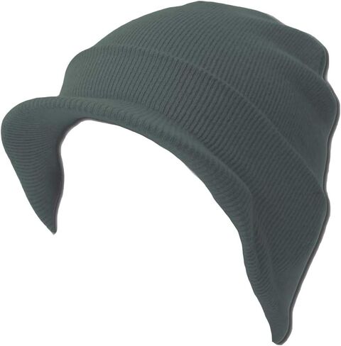 Knit Cuff Beanie Visor - Winter Wear/Sports - Heather Grey in Saudi Arabia