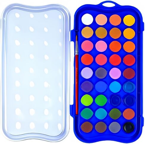 طقم الطلاء المائي للمبتدئين ، مصنف ألوان مائية ، مجموعة ألوان مائية (لون - كتاب+12 صندوق ملون) in Kuwait