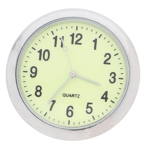 Stick On Car Clock Mini Round Automotive Clock Adhesive for Dashboard for Car Interior and Vehicle Accessories in Saudi Arabia