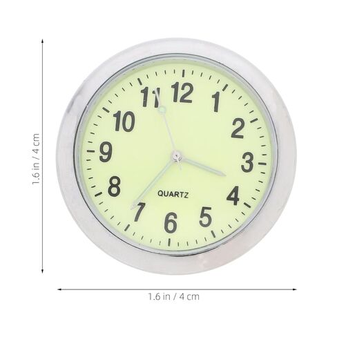 Stick On Car Clock Mini Round Automotive Clock Adhesive for Dashboard for Car Interior and Vehicle Accessories in Saudi Arabia