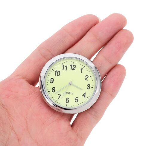 Stick On Car Clock Mini Round Automotive Clock Adhesive for Dashboard for Car Interior and Vehicle Accessories in Saudi Arabia
