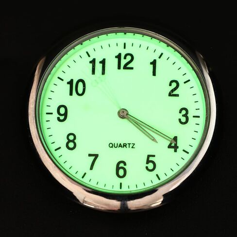 Stick On Car Clock Mini Round Automotive Clock Adhesive for Dashboard for Car Interior and Vehicle Accessories in Saudi Arabia