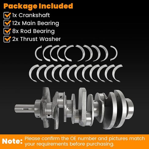 3.6L Crankshaft Bearings Kit Compatible with Jeep Wrangler Grand Cherokee 2012-2018, Fit for Chrysler 200 300 2011-2020, Fit for Dodge Ram 1500 ProMaster Challenger Charger 2011-2021 in Saudi Arabia
