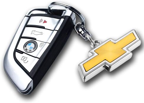 شعار السيارة مفتاح سلسلة 3D الكروم سبيكة معدنية المفاتيح تناسب اكسسوارات السيارات (صالح تشيفي) in Kuwait