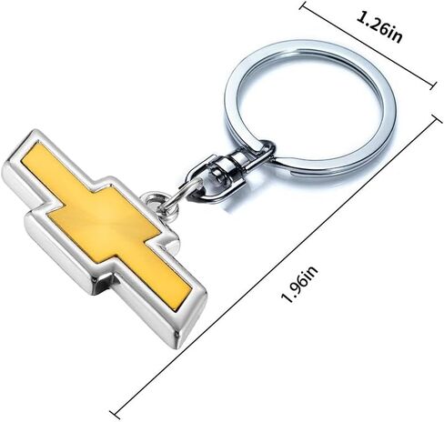 شعار السيارة مفتاح سلسلة 3D الكروم سبيكة معدنية المفاتيح تناسب اكسسوارات السيارات (صالح تشيفي) in Kuwait