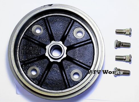 Compatible with Kawasaki Mule 2010/2500 / 2510 (KAF620) Front/Rear Brake Drum & 4 Studs Kit in Saudi Arabia