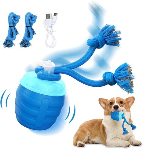 Interactive Dog Toys - [2025 Newly Upgraded] Motion Activated Ball for Small/Medium/Large Dogs, Automatic Moving Dog Toy Wicked Ball for Boredom & Training, Music, USB Rechargeable (Blue) in Saudi Arabia