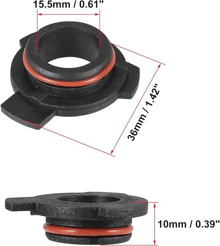 X AUTOHAUX 2pcs 9012 HIR2 LED Headlight Adapter Base Bulb Sockets Retainer Holder Universal for Car Black in Saudi Arabia