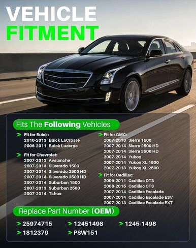 تعديل مفتاح مقعد الطاقة من جانب الراكب الأيمن مناسب لسيارة Chevy Avalanche Silverado Suburban Tahoe 2007-2013، GMC Yukon Sierra، Cadillac Escalade & Buick Hummer H2، استبدل 12451498، 25974715 in Kuwait