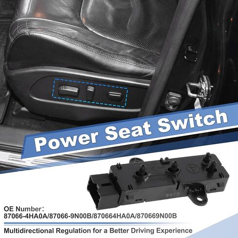 No.87066-4HA0A Front Left Driver Side Power Seat Switch for Nissan Maxima 2009-2023 LH Power Seat Control Adjustment Switch Fit for in Kuwait
