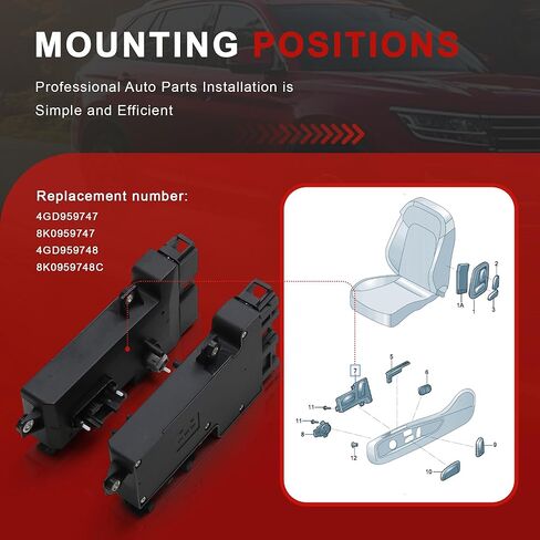 4GD959747 4GD959748 مجموعة مفاتيح التحكم في تعديل مقعد الطاقة متوافقة مع Audi A4 A5 A6 A7 A8 Q3 Q5 VW CC Passat Scirocco Sharan Tiguan Seat Skoda in Saudi Arabia