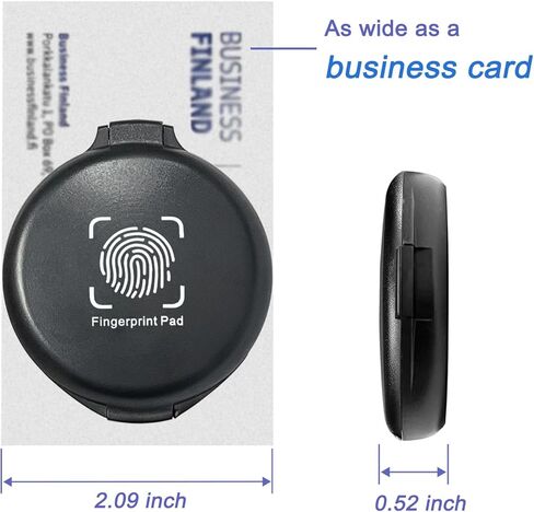 6 Pack Black Fingerprint Ink Pad, Premium Thumbprint Ink Pads for Notary Supplies, Identification, Security ID & Law Enforcement. in Saudi Arabia