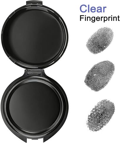 6 Pack Black Fingerprint Ink Pad, Premium Thumbprint Ink Pads for Notary Supplies, Identification, Security ID & Law Enforcement. in Saudi Arabia