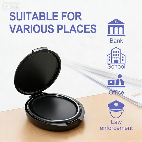 6 Pack Black Fingerprint Ink Pad, Premium Thumbprint Ink Pads for Notary Supplies, Identification, Security ID & Law Enforcement. in Saudi Arabia