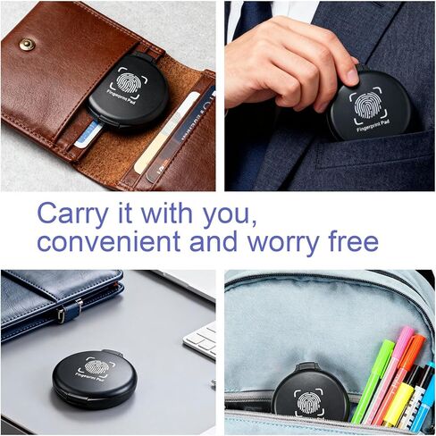 6 Pack Black Fingerprint Ink Pad, Premium Thumbprint Ink Pads for Notary Supplies, Identification, Security ID & Law Enforcement. in Saudi Arabia