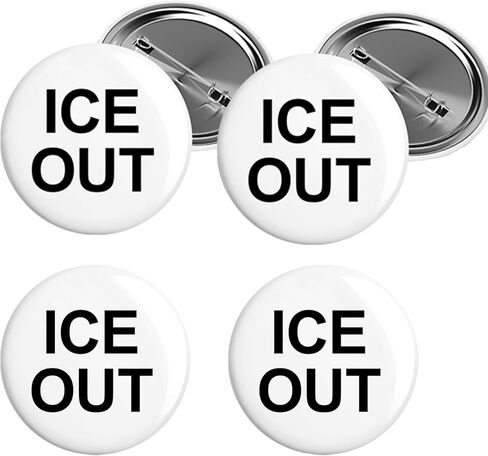 4 عبوات من دبابيس ICE Out، دبوس أزرار مخصص مضاد للثلج لتزيين بروش الرجال والنساء in Kuwait