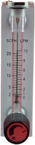 LZM-6T 1-10LPM/2-20SCFH panel type acrylic flowmeter(flow meter) with adjust valve bass fitting Female G1/4" Male M18*1.5 in Saudi Arabia