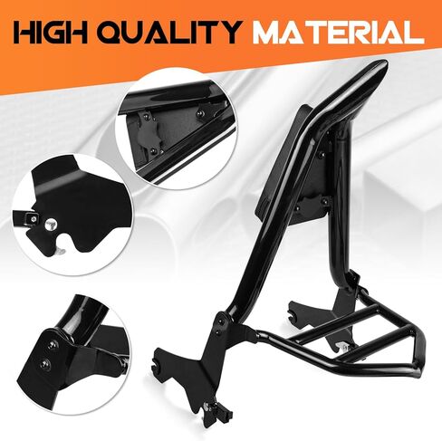 AUFER Detachable Passenger Backrest Sissy Bar Luggage Rack Set with Docking Hardware Kit Compatible with for Softail Low Rider FXLR FXRST S FXLRS ST FXLRST Sport Glide FLSB 2018-2024 in Saudi Arabia