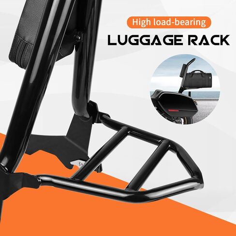 AUFER Detachable Passenger Backrest Sissy Bar Luggage Rack Set with Docking Hardware Kit Compatible with for Softail Low Rider FXLR FXRST S FXLRS ST FXLRST Sport Glide FLSB 2018-2024 in Saudi Arabia