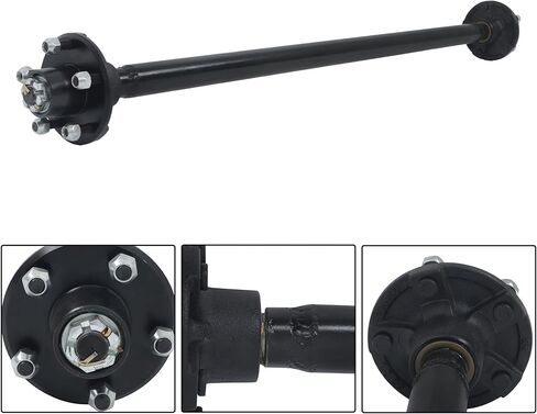 Trailer Axle 2000 lbs Axle Beam 5 Lug Trailer Axle 47.5 inch Hub Face in Saudi Arabia