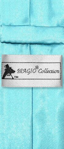 Biagio BOY'S NeckTie Solid TURQUOISE Aqua Blue Color Youth Neck Tie in Saudi Arabia