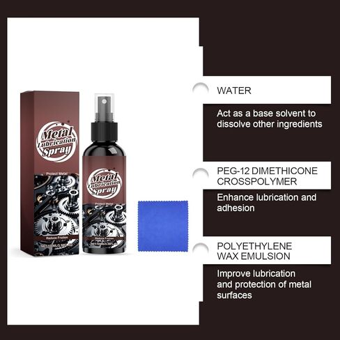 Metal Lubricant Spray | Smooth Lubricating Agent | Protective Metal Lubrication,for Tools Doors Gears Automotive Wheel Household Workshop Home in Saudi Arabia