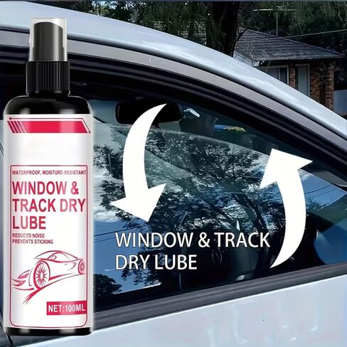 Auto Grease,100ML Window Dry Lube,Waterproof Anti-Moisture Car Window Lubricant Spray - for Noise Reduction Stainless Steel Alloy Sliding Tracks Tractor Vehicle in Saudi Arabia