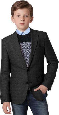 Tweed Herringbone Boys Blazer Classic Jacket for Boy Casual Jacket Formal Tweed Patterned Sport Coat in Saudi Arabia